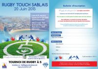 Rugby Touch Sablais. Le samedi 20 juin 2015 à olonne-sur-mer. Vendee.  09H30